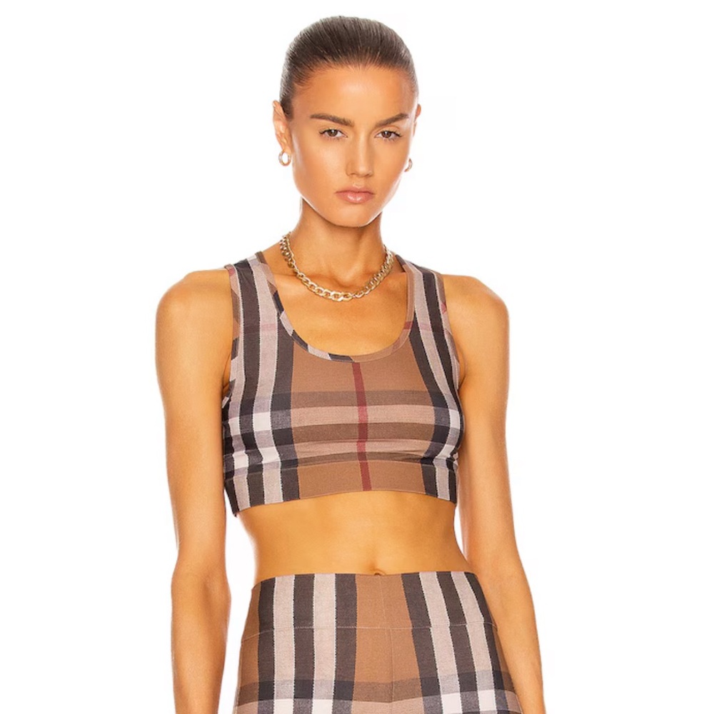 Burberry Immy Check Bra Top - Picture 2 of 14